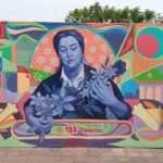 El artista Decertor intervino un mural bifrontal inspirado en la compositora